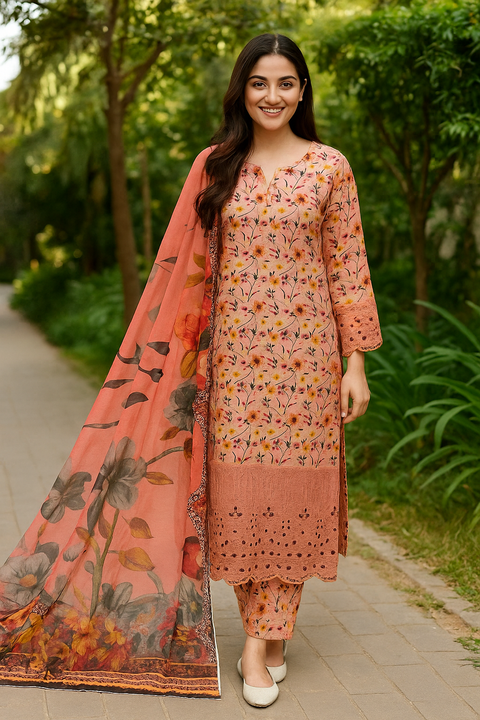 Majestic Fancy Lawn 3-Piece Set