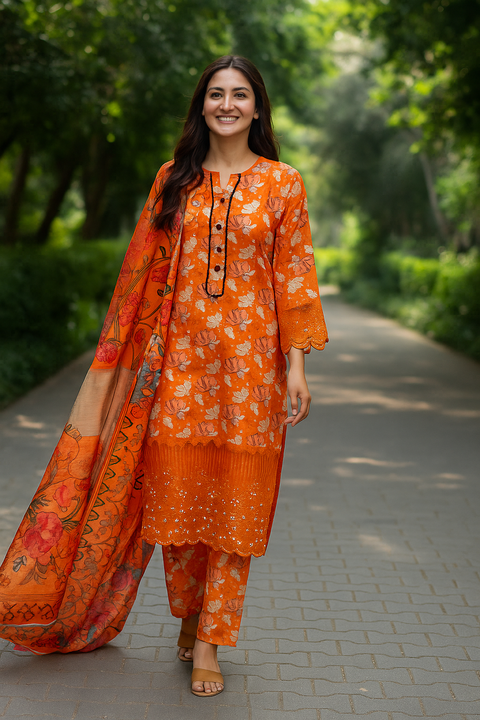 Majestic Fancy Lawn 3-Piece Set