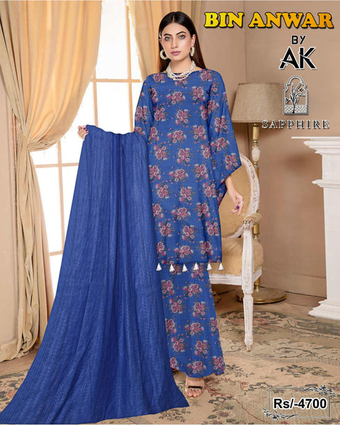 Majestic Digital Print Lawn 3-Piece Set (Unstitched)