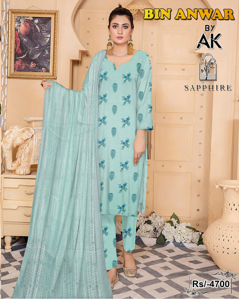 Majestic Digital Print Lawn 3-Piece Set (Unstitched)